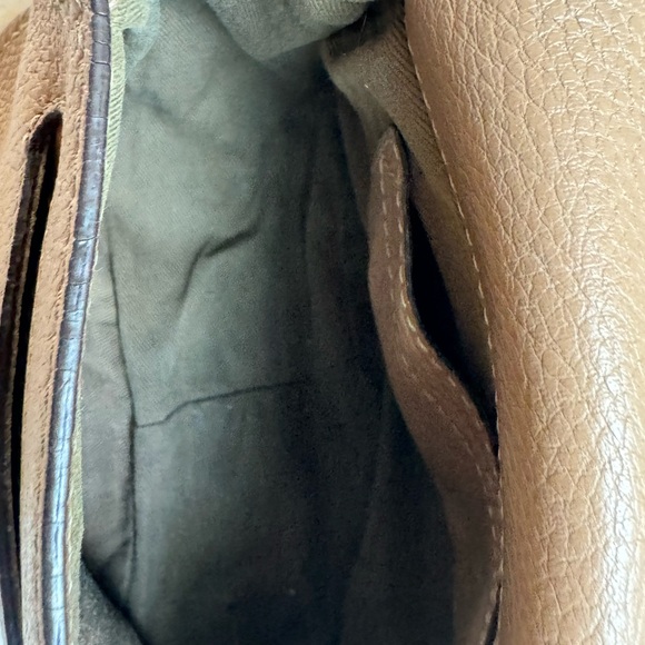 Chloe Marcie Small  Crossbody Saddle Bag with Adjustable Strap medium tan color. - Picture 10 of 12